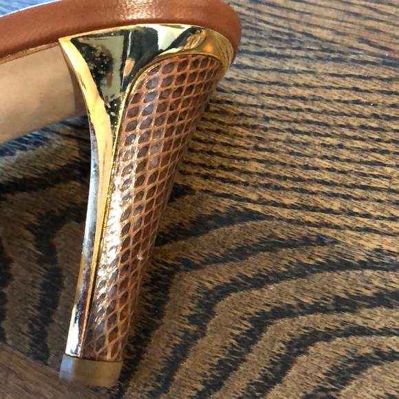 Jimmy Choo tan nappa watersnake slide - Picture 5 of 10